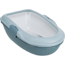 Trixie Kaķu tualete : Trixie Berto cat litter tray, with rim, separating system, 39 × 22 × 59 cm, light blue|petrol|white