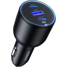 Ugreen Automašīnas lādētājs 2x USB-C PD un 1x USB-A 130W melns
