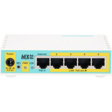 Mikrotik hEX PoE lite | Maršrutētājs | RB750UPr2, 5x RJ45 100Mb|s, 1x USB