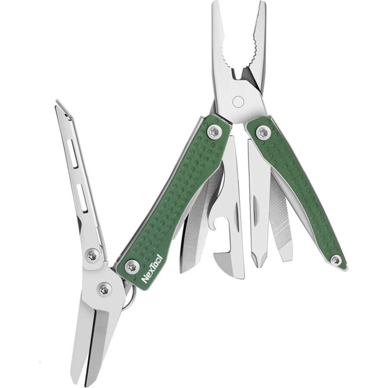 Nextool - Multitool Mini Flagship - 10 Tools - Zaļš - NE20050-GREEN