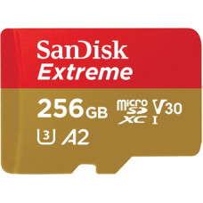 Atmiņas karte  SanDisk Extreme mSDXC 256GB + SD Adapter