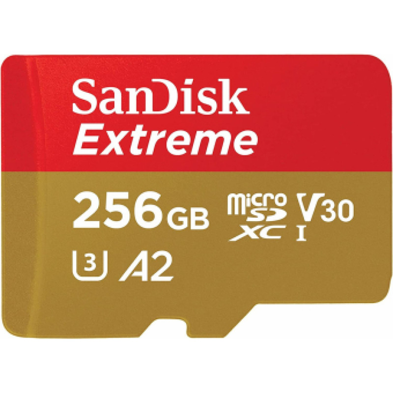 Atmiņas karte  SanDisk Extreme mSDXC 256GB + SD Adapter