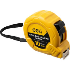 Steel Measuring Tape 10m|25mm Deli Tools EDL9010B (yellow)