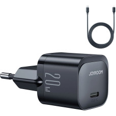 USB C 20W PD mini charger with USB C cable - Lightning Joyroom JR-TCF02 - black