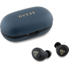 Guess słuchawki Bluetooth GUTWSPGTSPSB    TWS + stacja dokująca niebieski|blue Grained Classic Logo