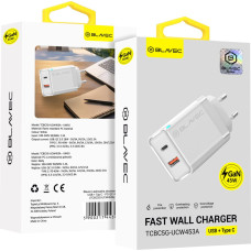 Blavec Wall charger BC5 GaN - USB + Type C - PD QC 45W 3A (TCBC5G-UCW453A) white