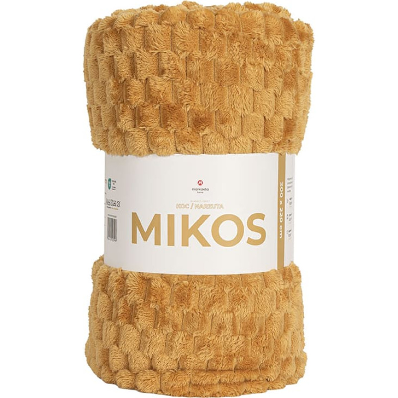 MIKOS dekoratīvā sega, izmērs 200x220cm, krāsa 011 sinepju dzeltena MIKOS0/CODE/011/200220/1
