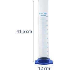 Ražošanas brāķis bojāta druka- Laboratorijas mērcilindrs ar 1000 ml stikla pipetēm