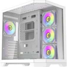 Darflash FT418 PRO computer case + 7 aRGB fans (white)