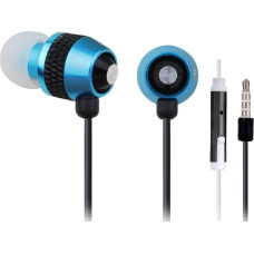 Earphones with mic 3,5mm jack (blue)