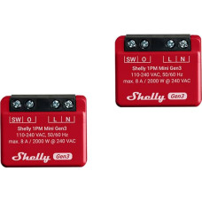 Shelly Set of 2 Shelly 1PM Mini Gen3 Controllers