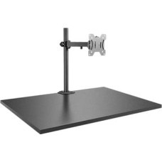 Lindy Single Display Bracket w| Pole & Desk Clamp mounting kit - adjustable arm - for monitor - black