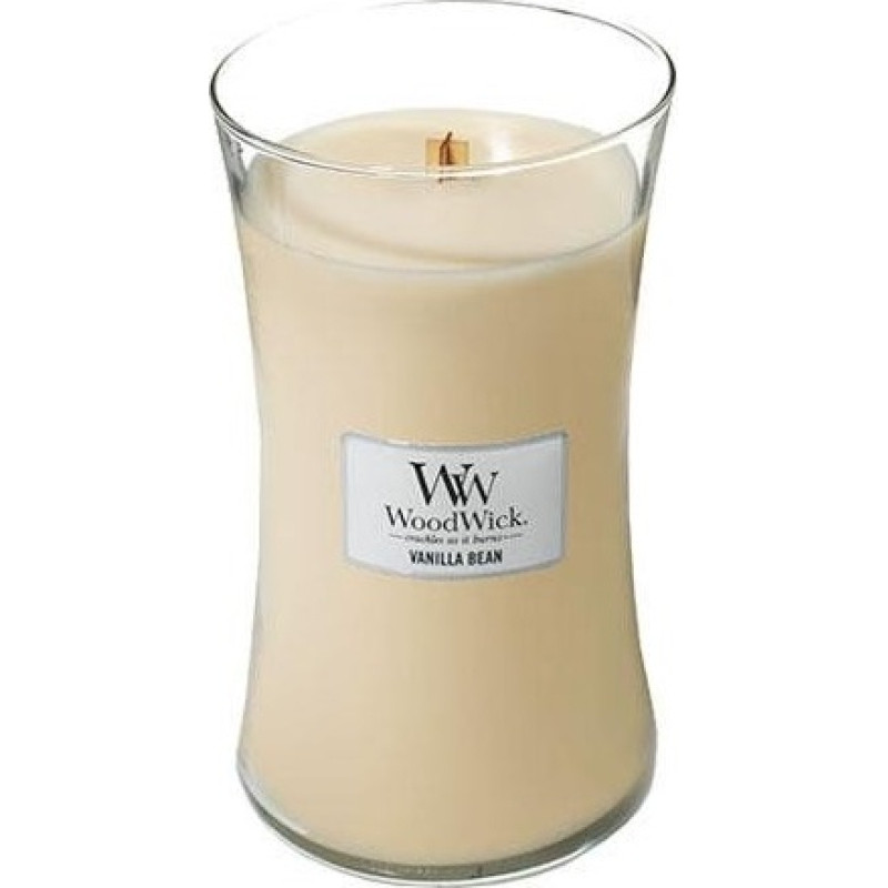 Woodwick Vanilla Bean scented candle with wooden wick 609,5 g