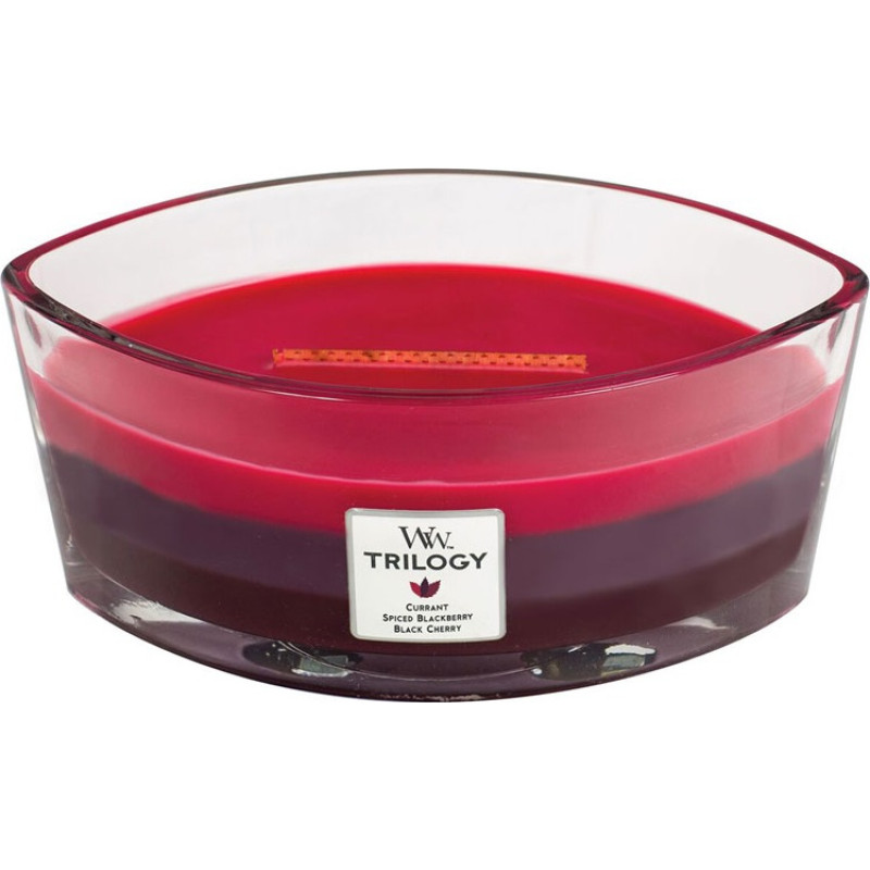 Woodwick Sun Ripened Berries scented candle with wooden wick 453,6 g