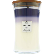 Woodwick Trilogy Evening Luxe scented candle with wooden wick 609 g