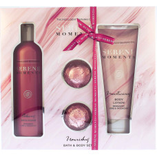 The Luxury Bathing Company The Indulgent Bathing Co. Serene Moments Nourishing Bath & Body Set gift set bath foam 300 ml + body lotion 200 ml + bath bomb 2 x 30 g