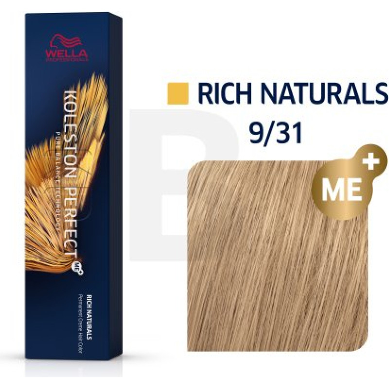 Wella Professionals Koleston Perfect Me+ Rich Naturals profesionāla permanentā matu krāsa 9|31 60 ml