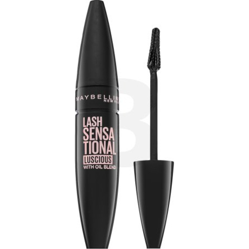 Maybelline Lash Sensational Luscious Mascara ūdensnoturīga skropstu tuša skropstu pagarināšanai un savilkšanai Very Black 9,5 ml