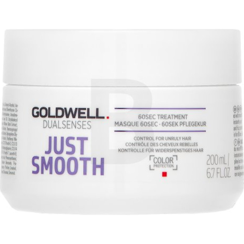 Goldwell Dualsenses Just Smooth 60sec Treatment izlīdzinoša maska nepaklausīgiem matiem 200 ml