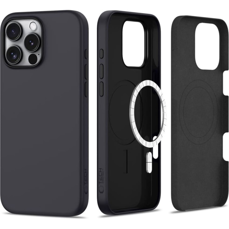 TECH-PROTECT SILIKONA MAGSAFE IPHONE 16 PRO MATĒTS MELNS