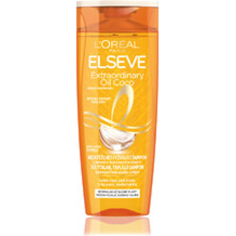 L´oréal Professionnel Nourishing Shampoo with Coconut Oil for Normal to Dry, Elseve Hair Elseve Extraordinary Oil