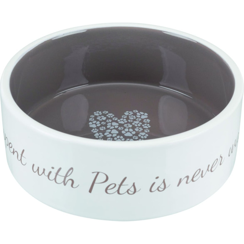 Trixie Bļoda dzīvniekiem, keramika : Trixie Pets Home bowl, ceramic, 0.8 l|ø 16 cm, cream|taupe