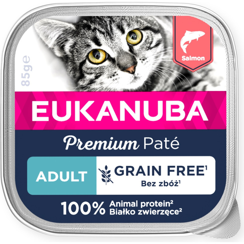 Eukanuba Konservēta barība kaķiem - Eukanuba Cat Adult Salmon pate 85g