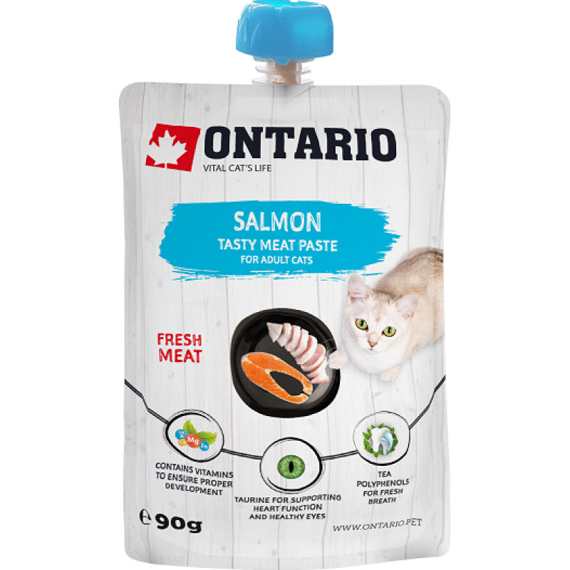 Ontario Gardums kaķiem – Ontario Salmon Fresh Meat Paste, 90 g