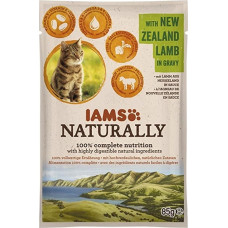 Iams Konservēta barība kaķiem : IAMS CAT Naturally Adult Lamb in gravy 85gr.