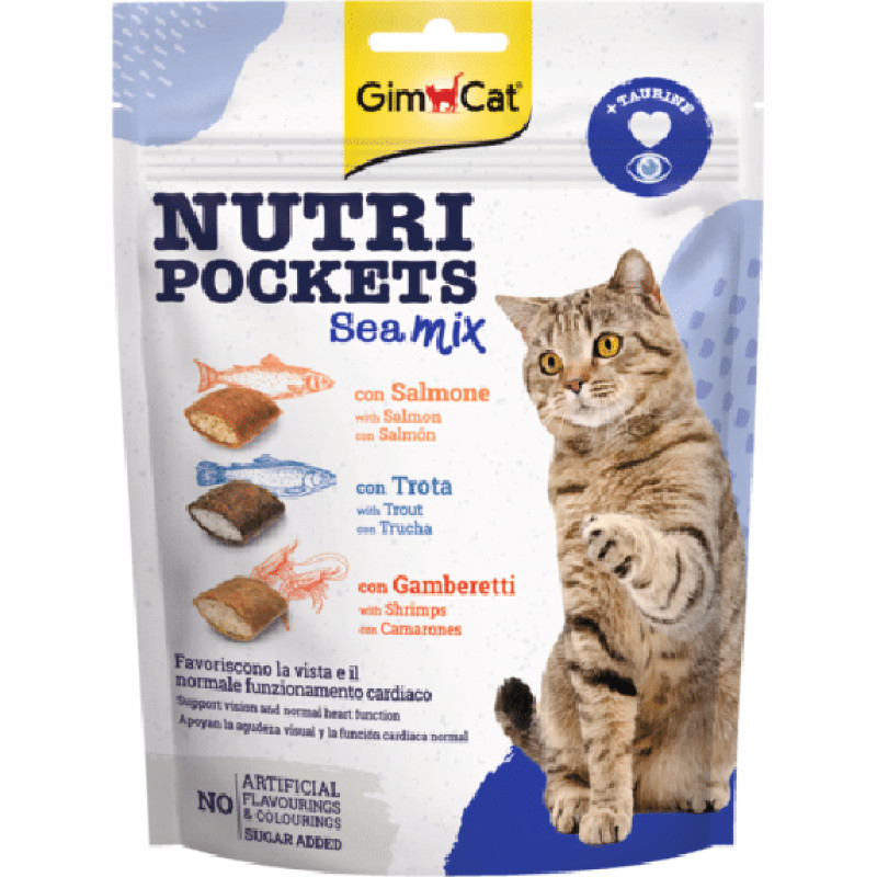 Gimborn Gardumi kaķiem : GIMBORN Nutri Pockets Sea Mix with Salmon, Trout, Shrimps, 150gr