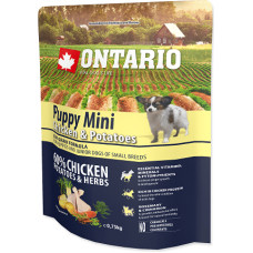 Ontario Sausā barība kucēniem - Ontario Dog Puppy Mini Chicken|Potatoes. 0.75kg