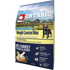 Ontario Sausa barība suņiem - Ontario Dog Mini Weight Control Turkey & Potatoes, 2,25 kg