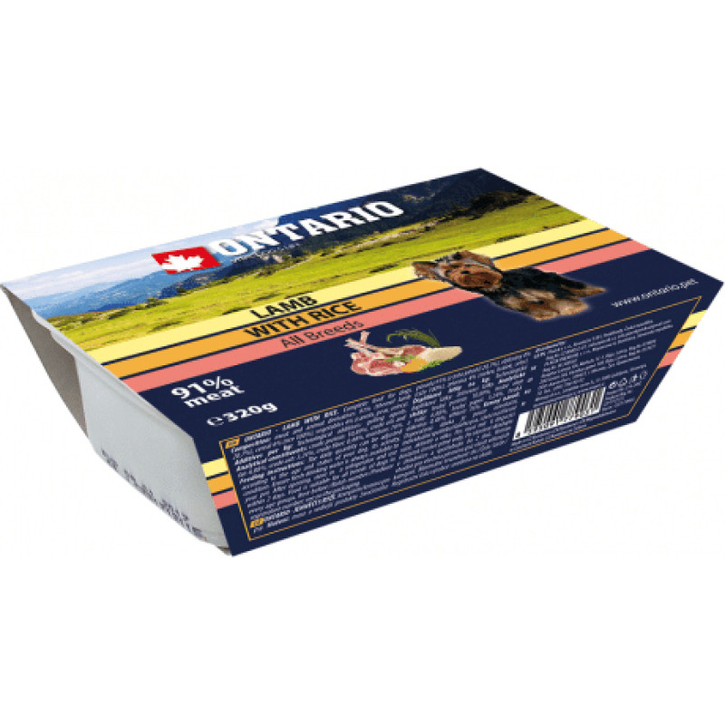 Ontario Konservi suņiem : Ontario Dog Alucup Lamb with vegetable, 320 g