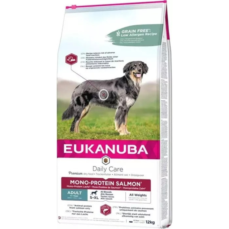Eukanuba Sausa barība suņiem - Eukanuba Mono-protein Lachs, 12 kg