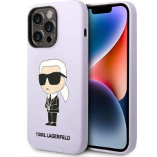 Karl Lagerfeld Liquid Silicone Ikonik NFT Case for iPhone 14 Pro Max Purple