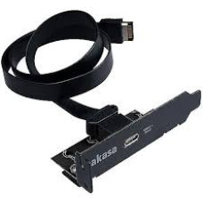 Akasa Low Profile PCI Bracket Adapter  USB 3.1 Typ C - black