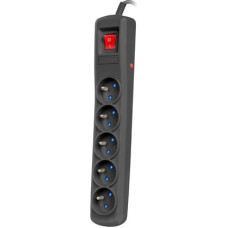 Surge protector Bercy 400 1,5m 5 sockets blac