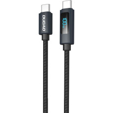 Dudao L7C USB-C - USB-C 100W Cable with LED Display 1m - Black