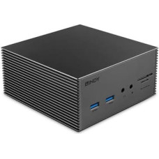 Lindy DST-Pro 101 - docking station - USB-C 3.2 Gen 1 | Thunderbolt 3 | Thunderbolt 4 - 2 x HDMI, DP - 1GbE