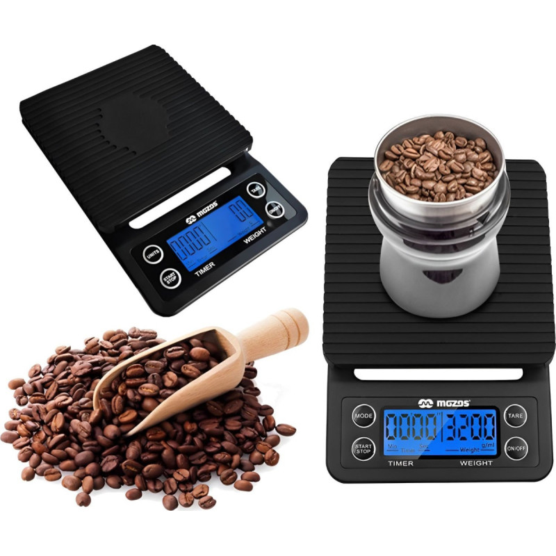 Mozos Caffee kitchen scale with coffee stopper