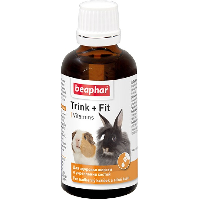 Beaphar Vitamīnizēta papildbarība - Beaphar Trink + Fit Small Animal, 50ml.