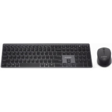 Gembird Backlight Pro Business Slim Wireless Desktop Set Black