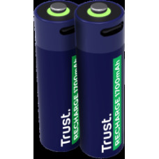 Baterijas Trust USB-C Rechargeable AA Batteries 2pack