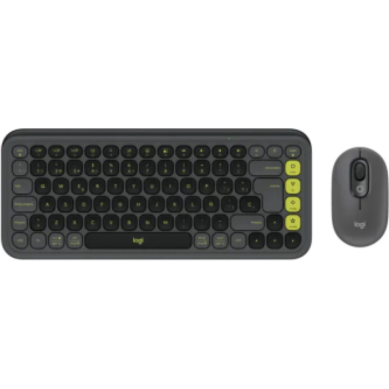Klaviatūra + Pele Logitech POP ICON COMBO Graphite Green US