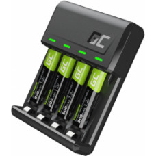 Bateriju lādētājs Green Cell VitalCharger and 4x AAA Ni-MH 800mAh Batteries