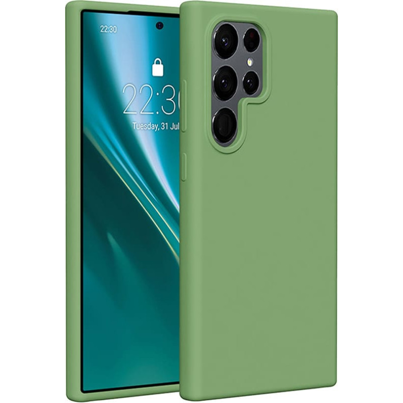 Etteri Silicone case for Samsung Galaxy S25 Ultra light green