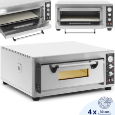 Royal Catering Elektriskā picas krāsns ar šamota akmeni 4 picām diametrs 30cm 4200W