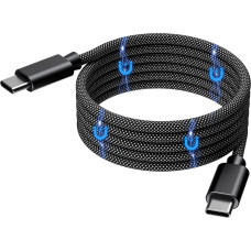 Choetech USB-C 100 W PD kabelis ar magnētisko organizētāju 1,2 m — melns