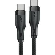 Acefast Pīts elastīgs kabelis USB-C - USB-C 60W 3A 1,2m - melns