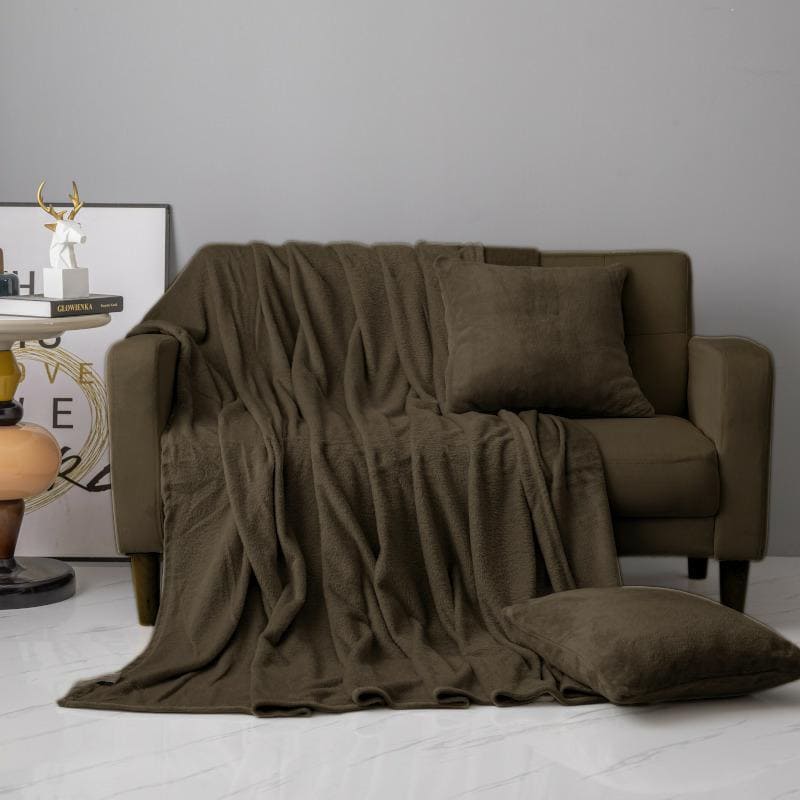 Mikrošķiedras segas izmetums 200x220 Solo brūns